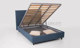 sollevamento del piano letto con 2 pistoncini per facilitare l'apertura