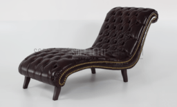 Chaise Longue rivestimento in vera pelle art. 4500 Antique Brown 8002-