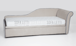 letto sopra con materasso 190x80x15 cm.