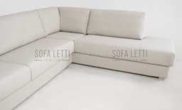 Divano componibile angolare - penisola con pouf terminale Dx