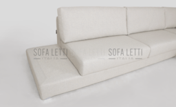 Divano componibile angolare con base poggia oggetti Sx