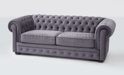Divano 2 posti max rivestimento velluto col. 23 grigio