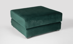 Pouf 80x80 cm. rivestimento sfoderabile in velluto col. 008V verde smeraldo