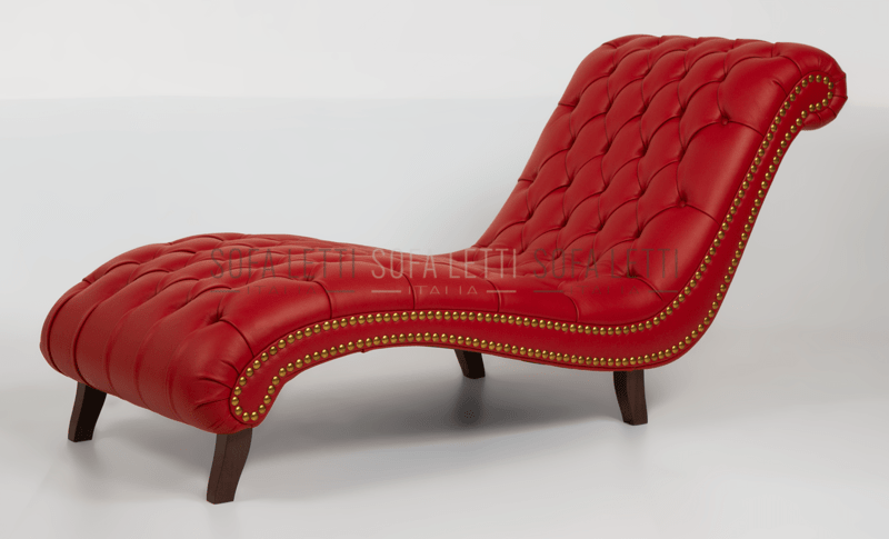 Poltrona Chaise Longue capitonnè in pelle