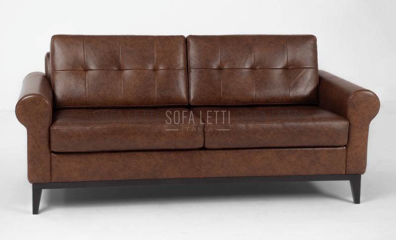 Divano classico marrone 2 posti